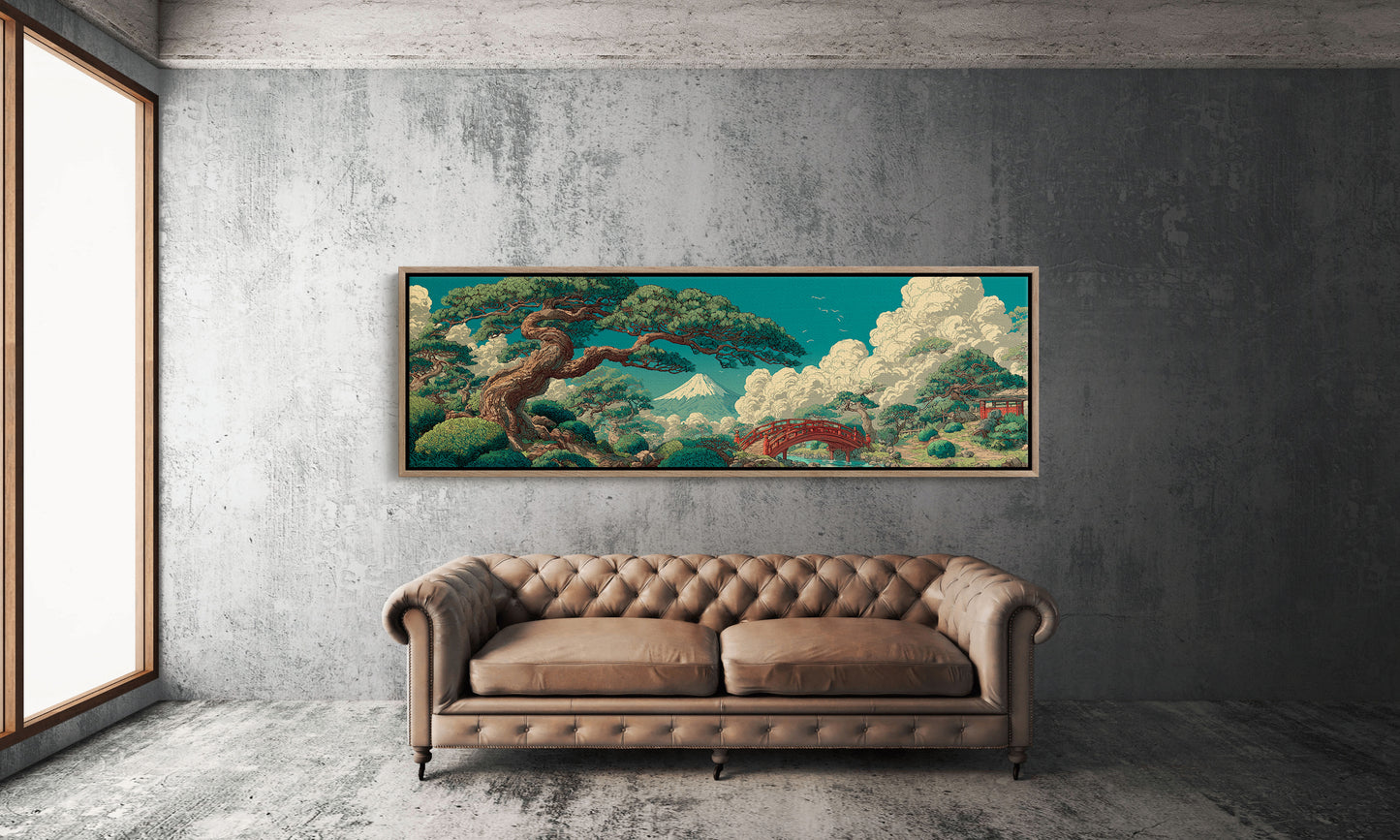 Mount Fuji Garden Bridge Landscape