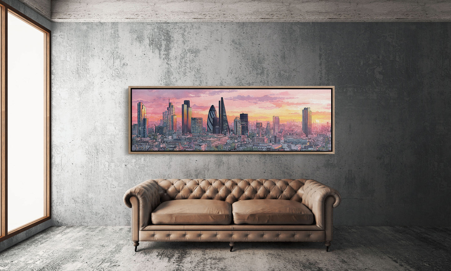 London Skyline In Sunset Glow