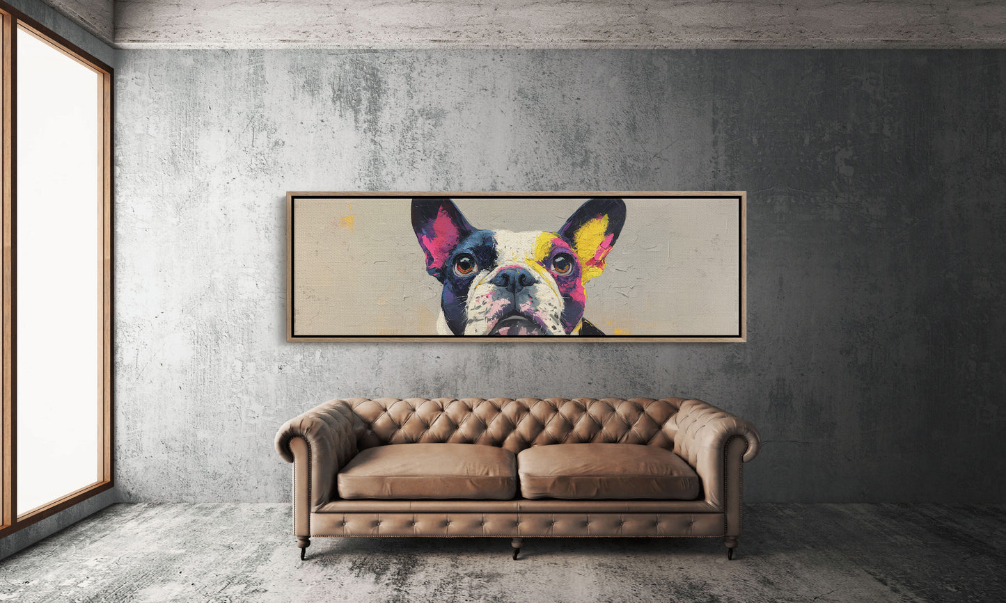 Color Burst Boston Terrier Portrait