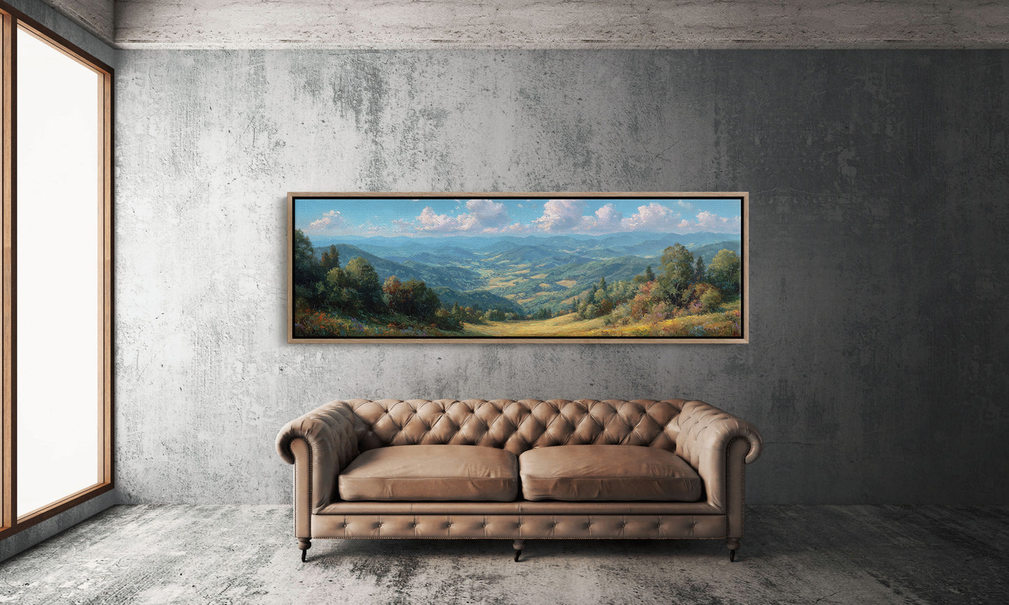 Sunlit Valley Beneath Endless Blue