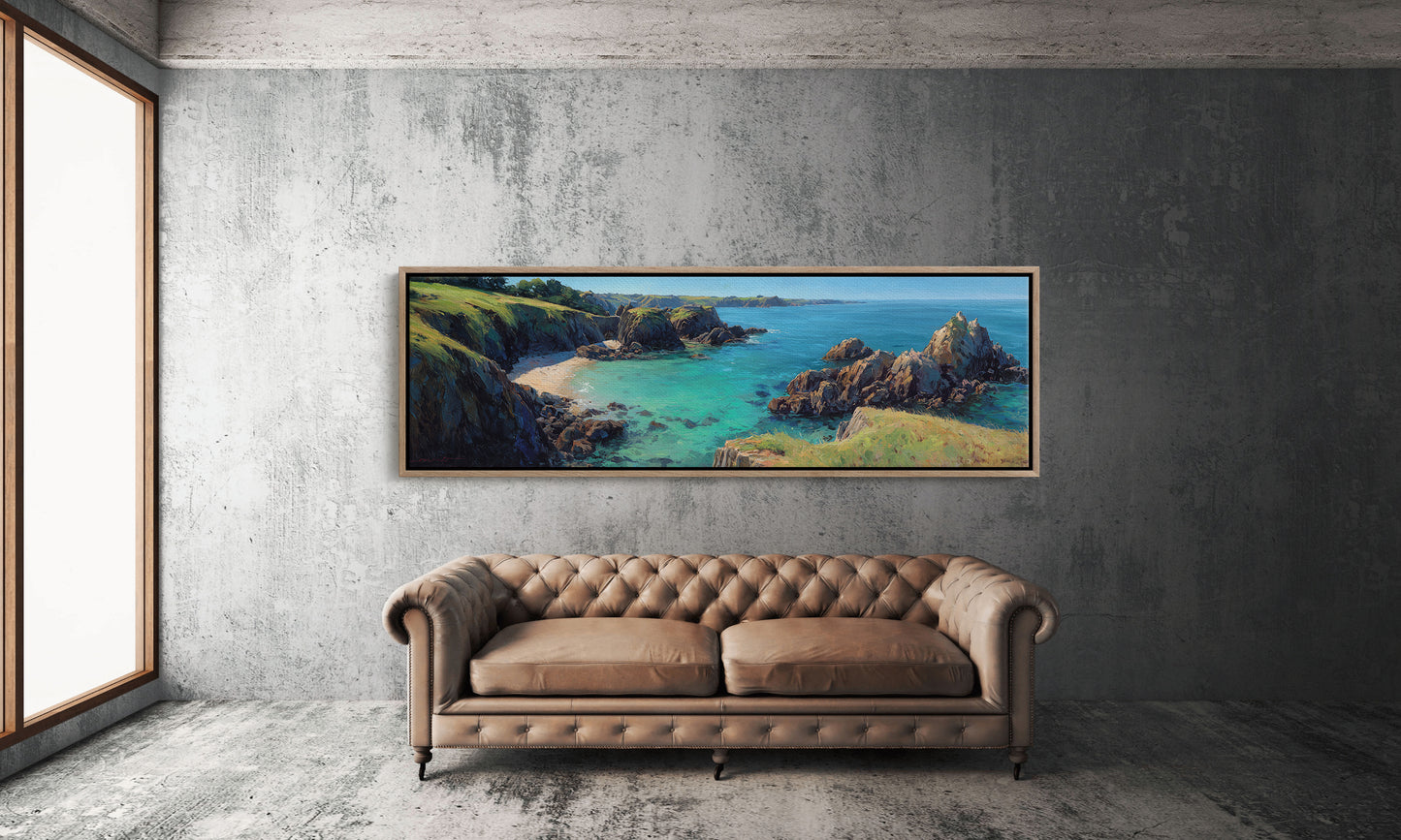 Turquoise Cove Beneath The Cliffs
