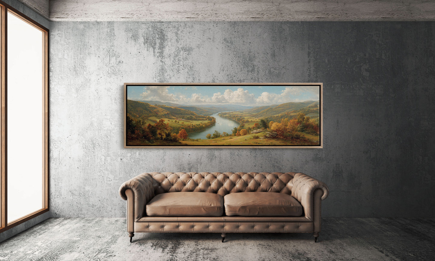 Autumn Valley Along The Riverbend