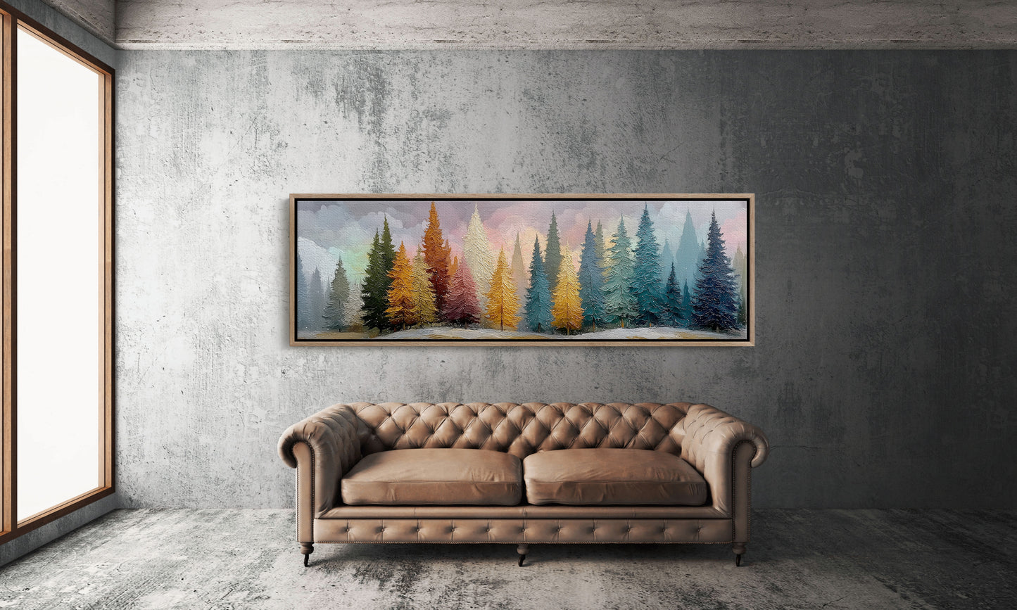 Winter Pines in Painted Light