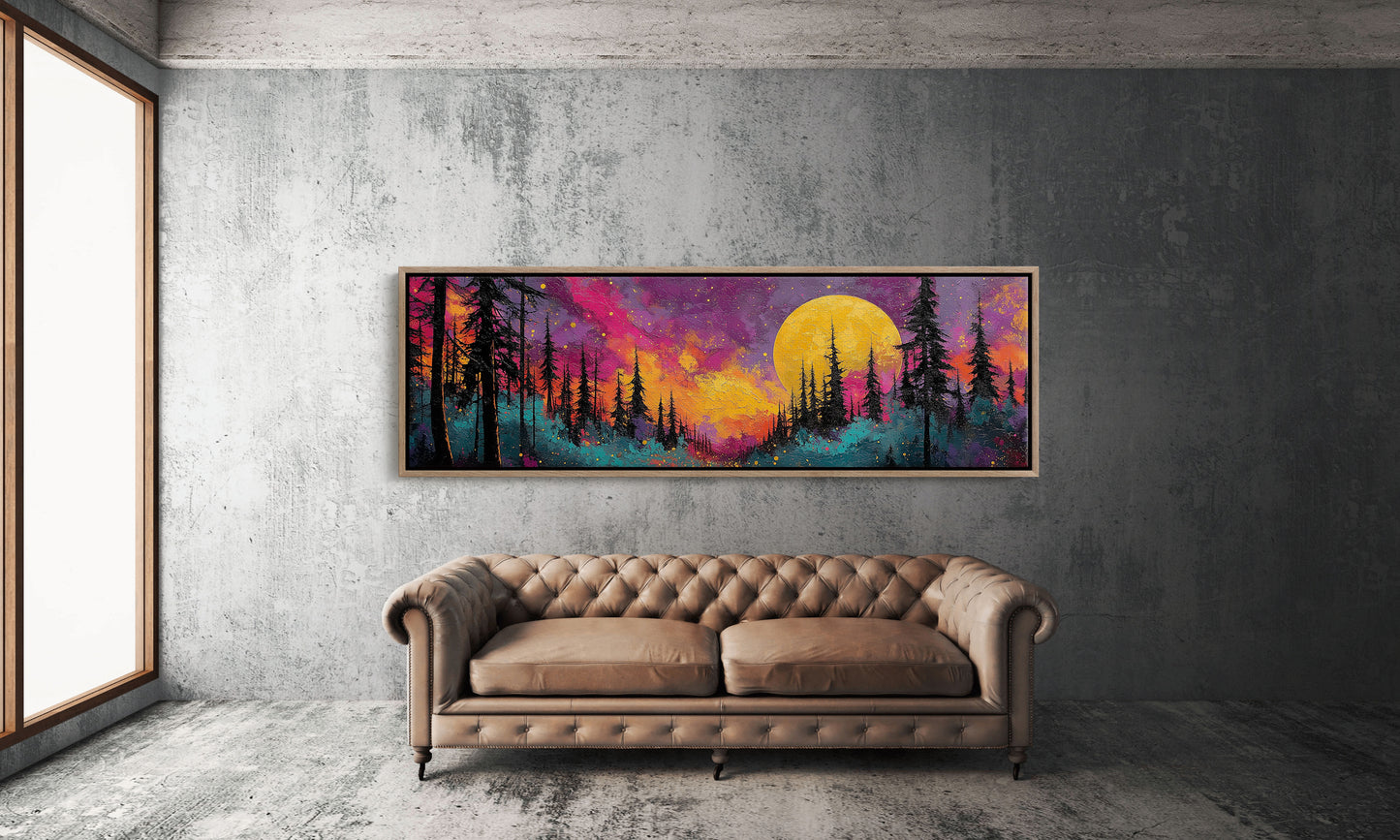 Moonrise Through Painted Fire
