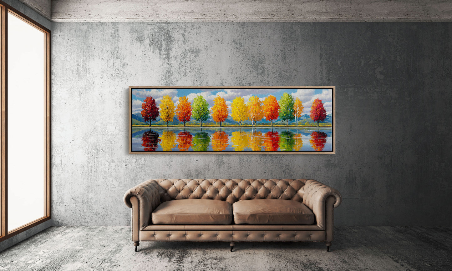 Rainbow Trees Along the Water