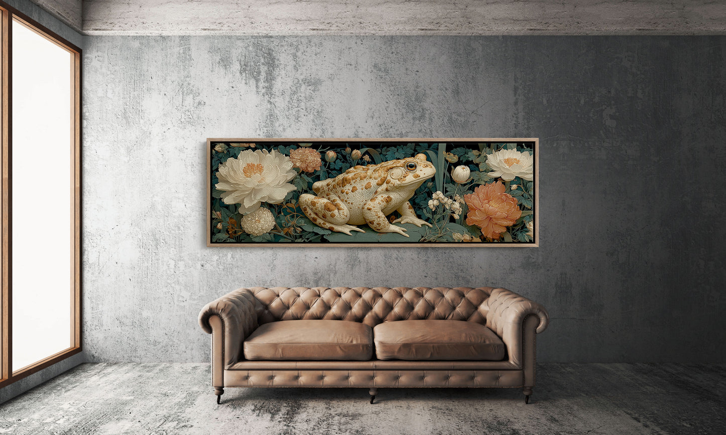 Garden Toad Among Blossoms