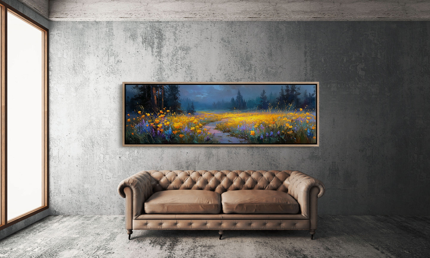 Wildflowers in the Stormlit Meadow