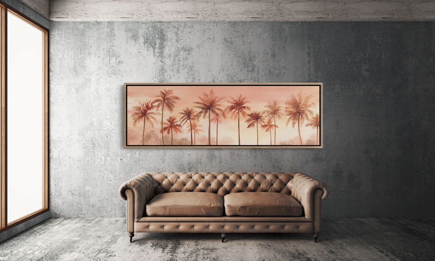 Palms in a Peach-Tinted Breeze