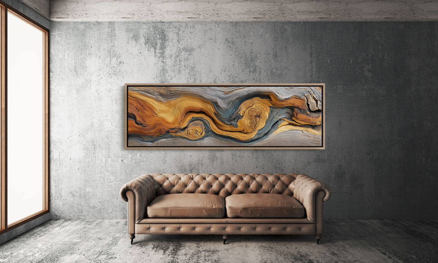 Golden Grain in Weathered Wood