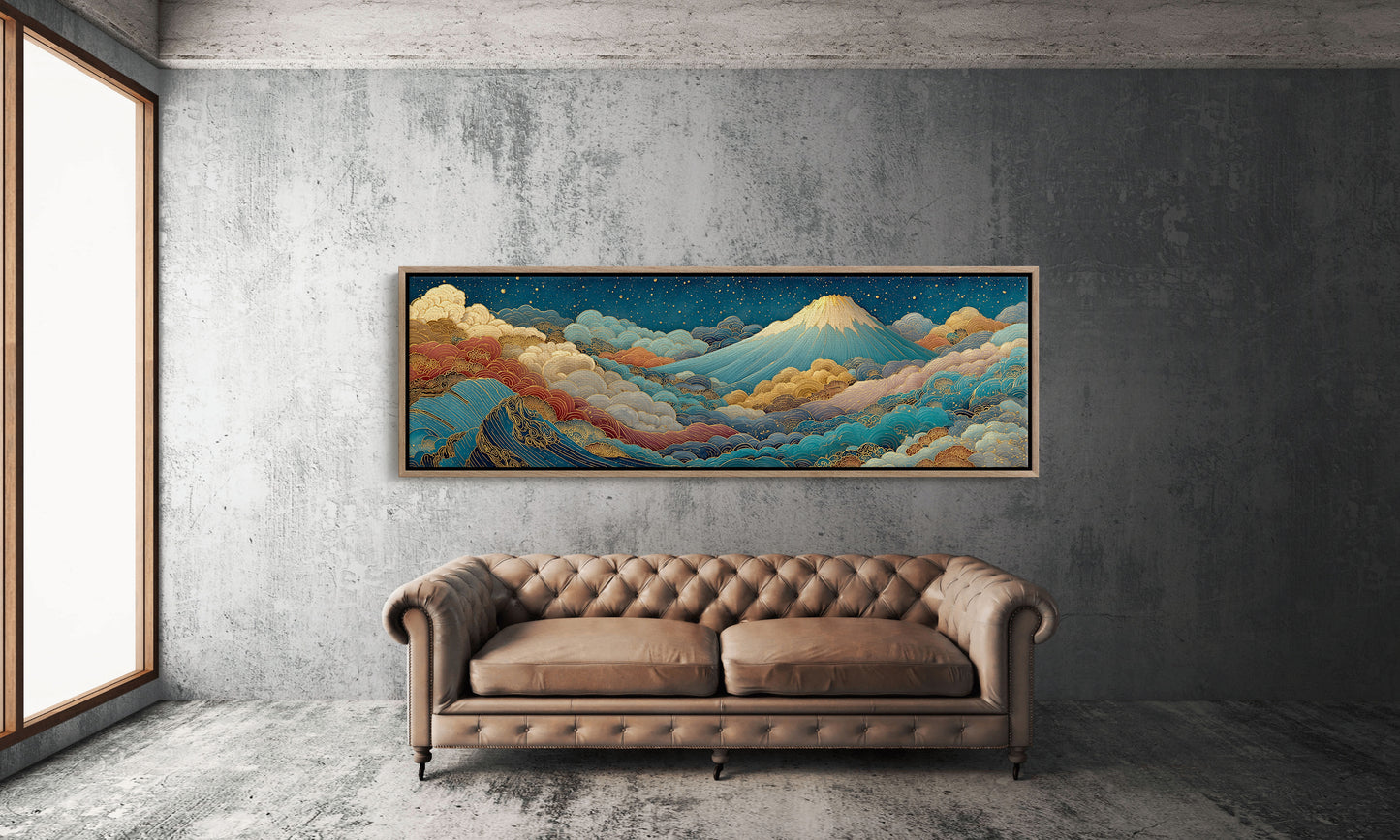 Night Sky Rising Over Gilded Clouds