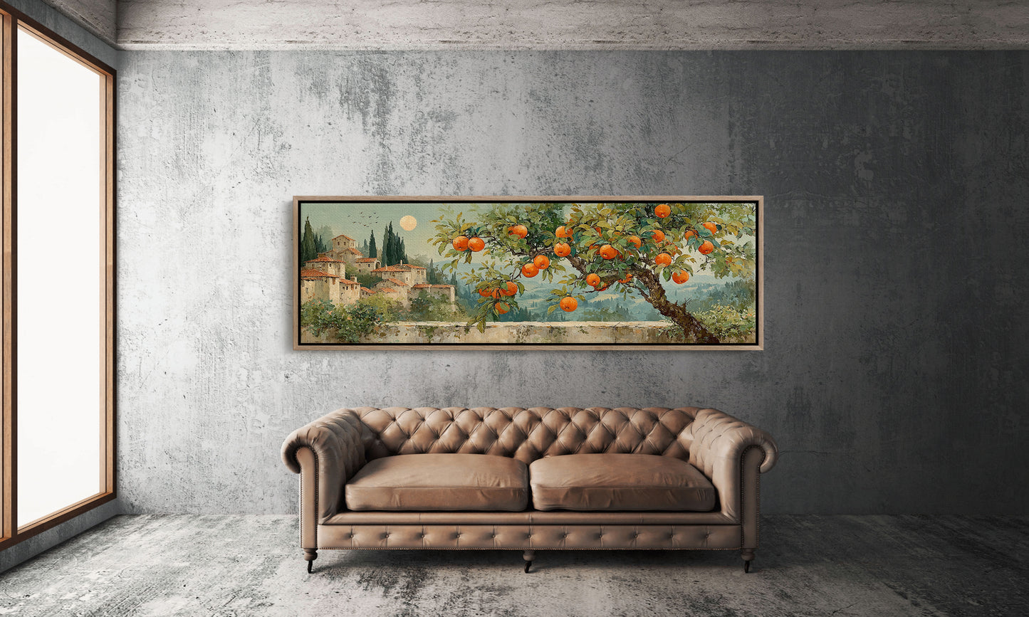 Orchard Moon Over Tuscan Hills
