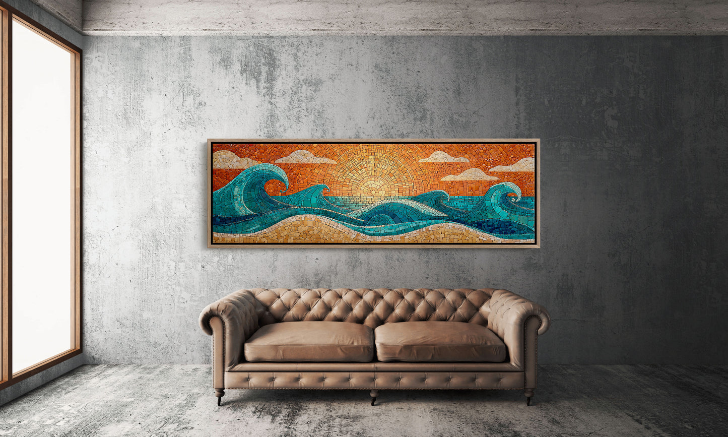 Sunrise Waves in Mosaic Light