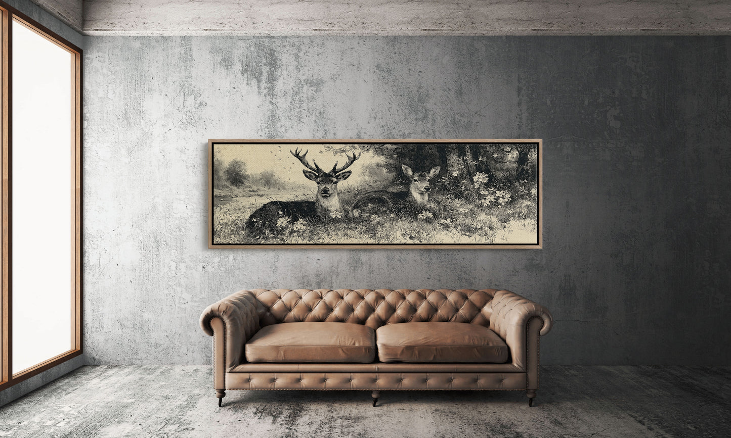 Resting Deer by the Riverbank