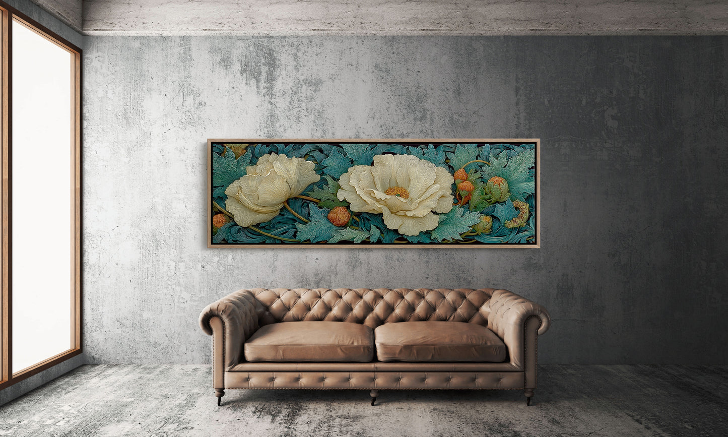 Ivory Petals in Verdant Drift