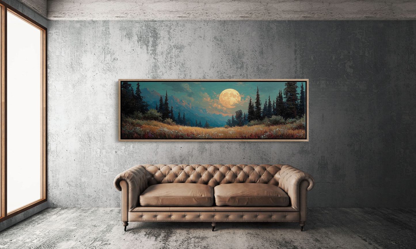 Moonrise Over the Wild Meadow