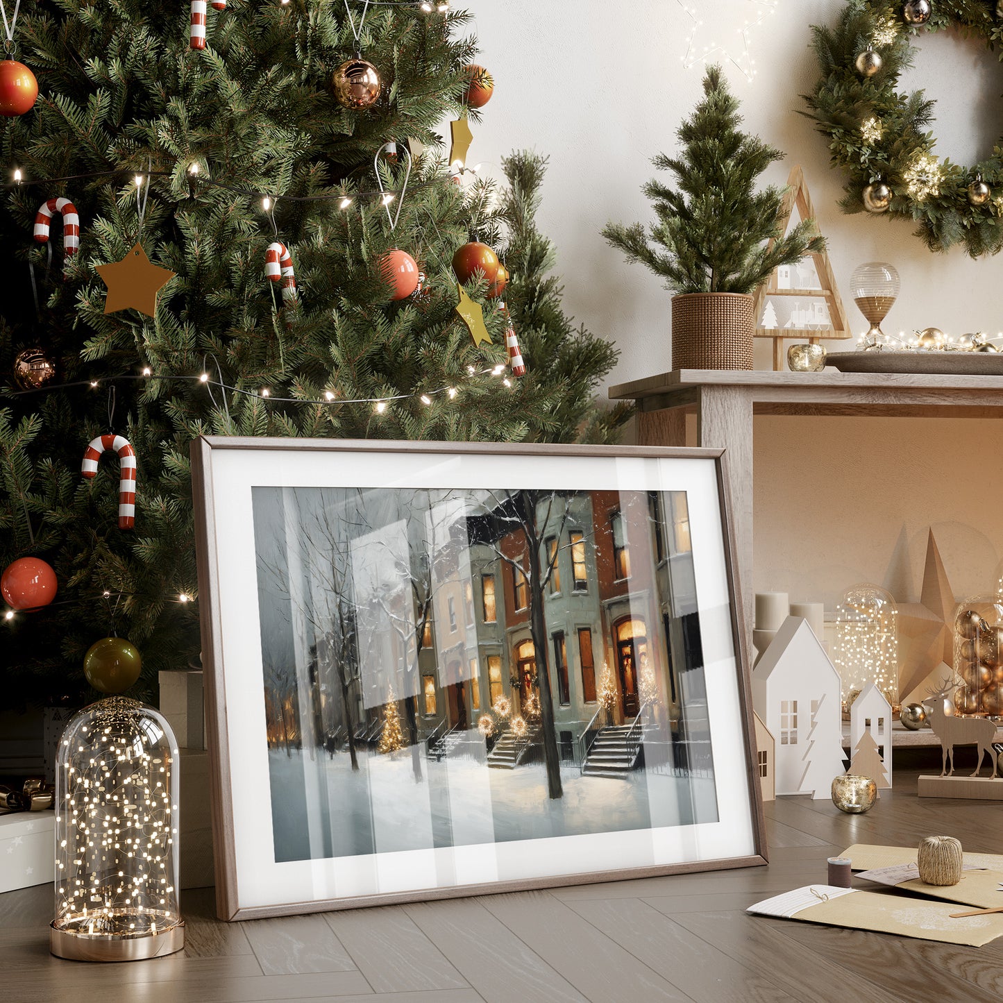 Warm Lights on a Winter Street