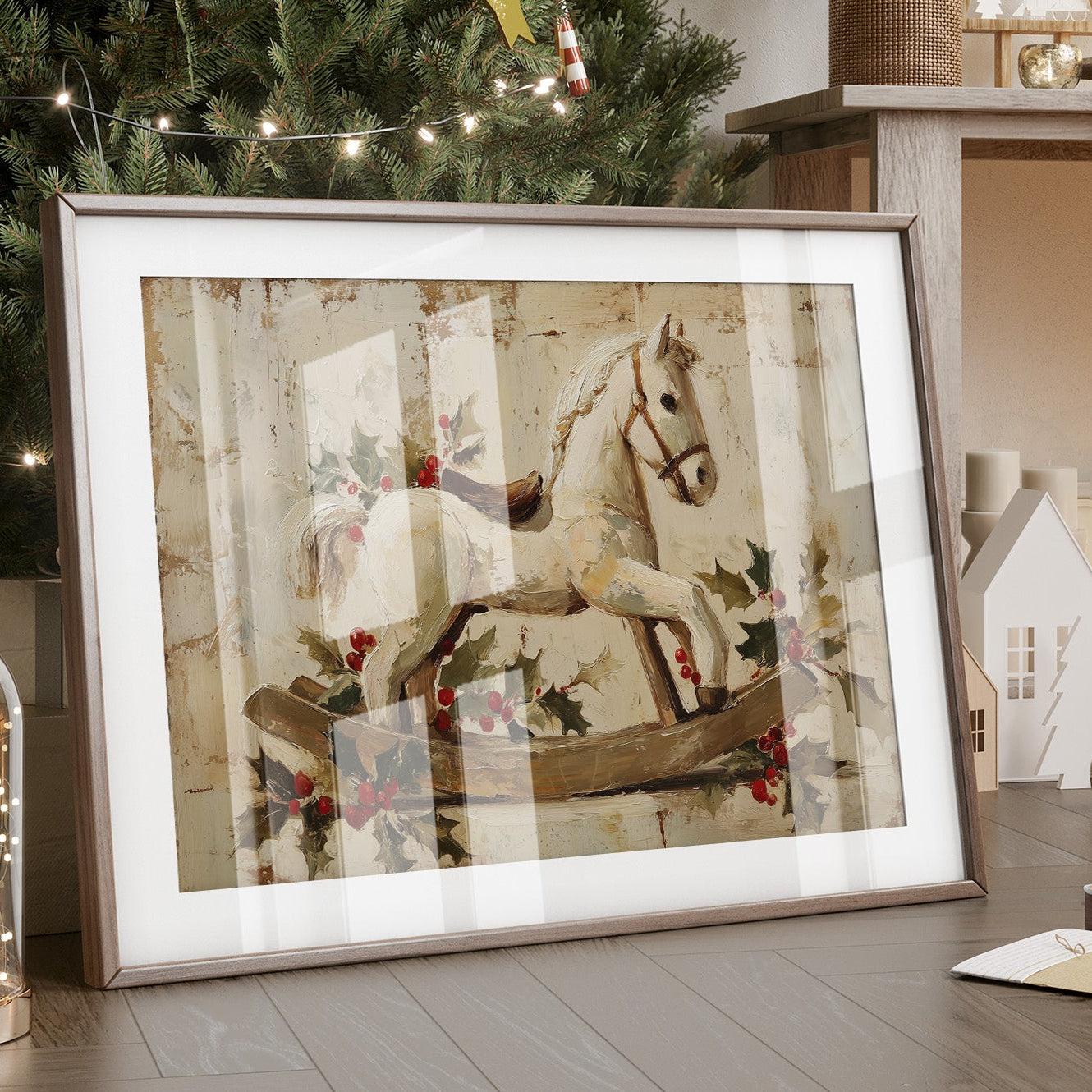 Rocking Horse in Winter Stillness