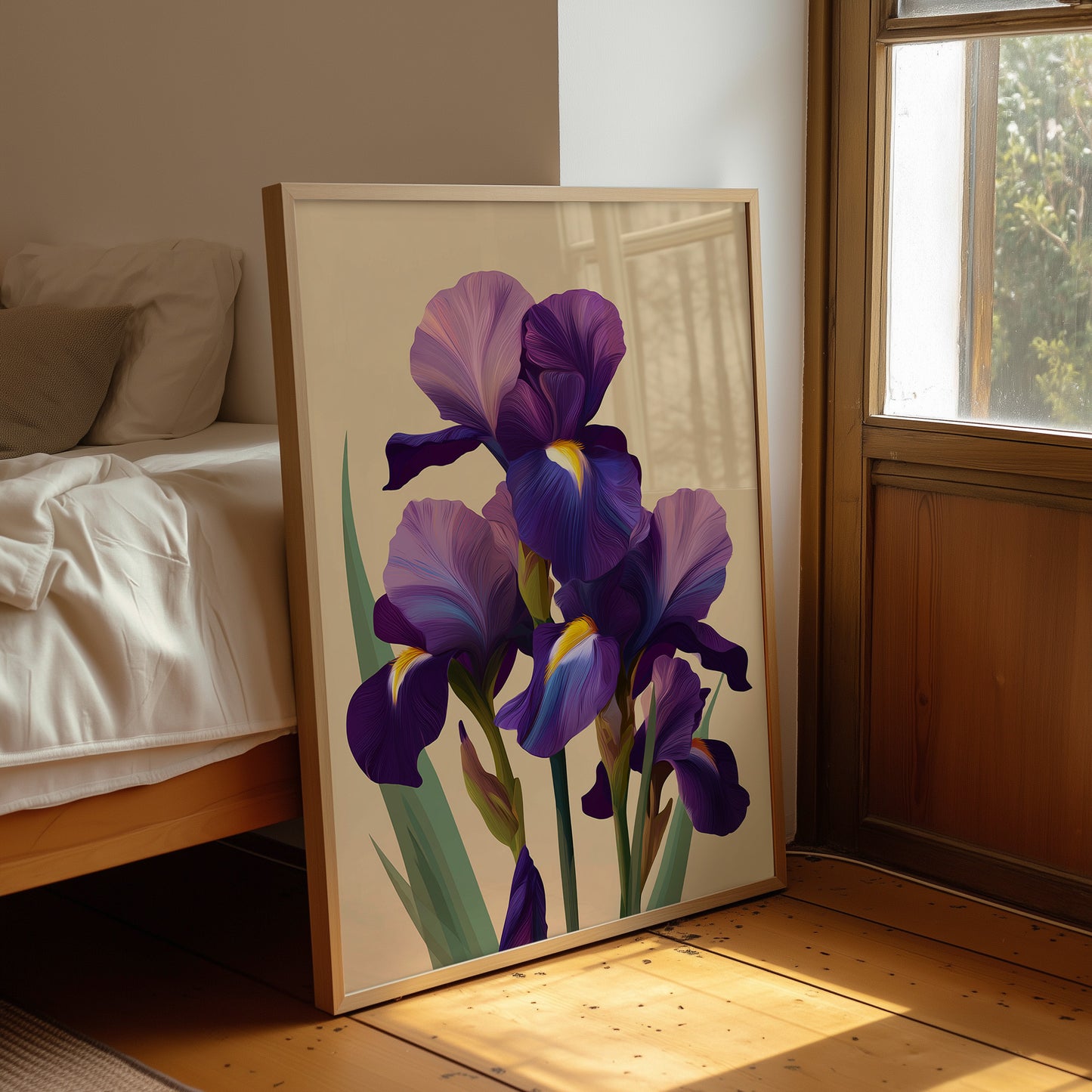 Three Irises Before Dusk