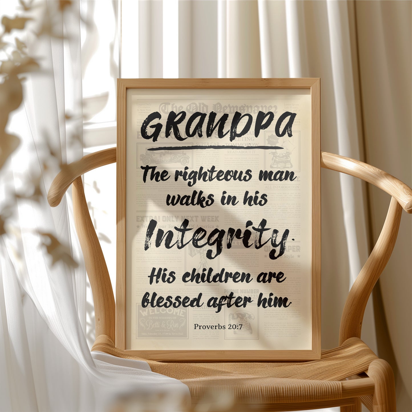 Grandpa, His Children Are Blessed — Newsprint