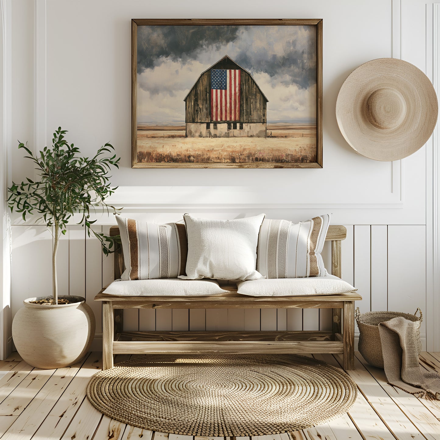Old Glory in the Wheat Field