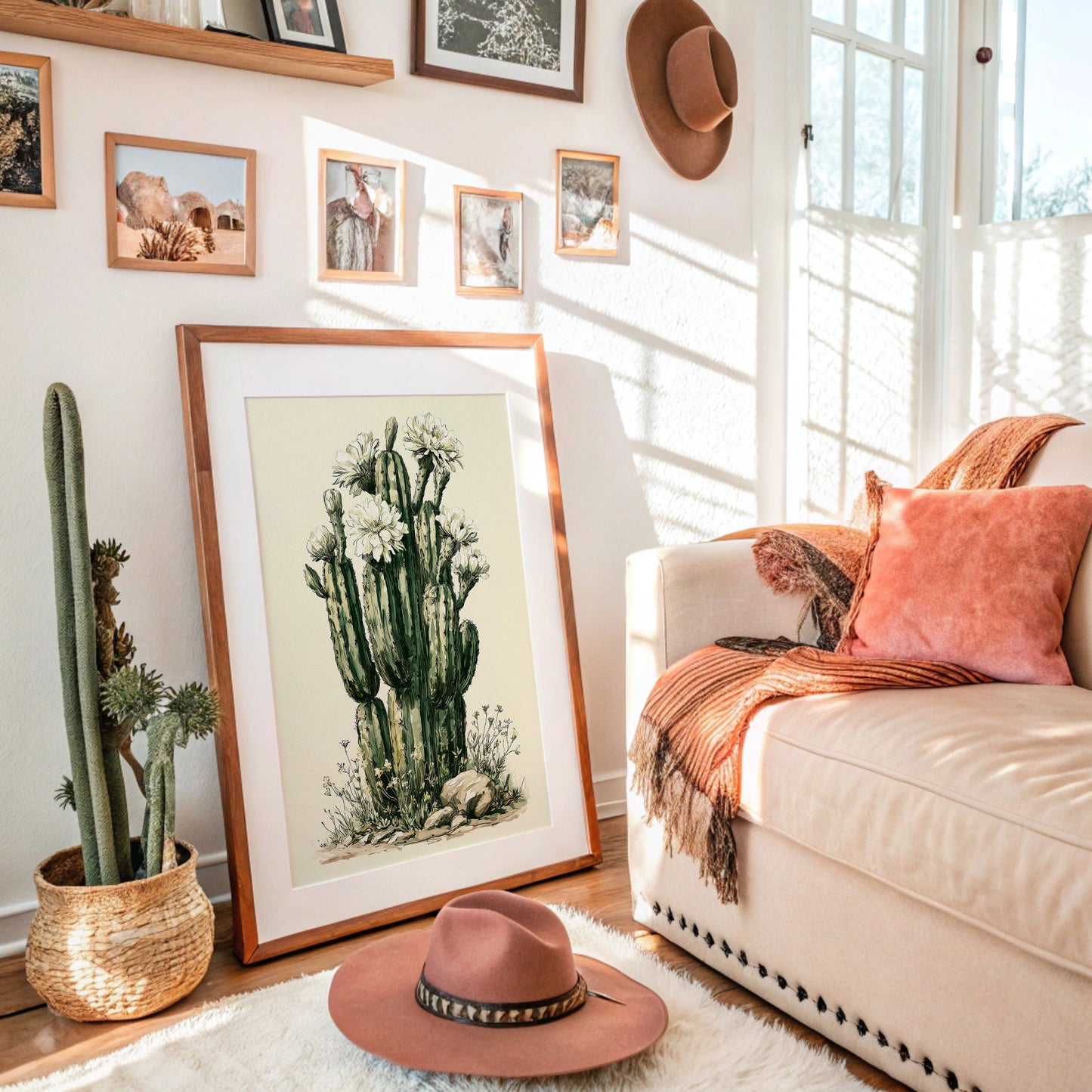 Blooming Saguaro Botanical Study