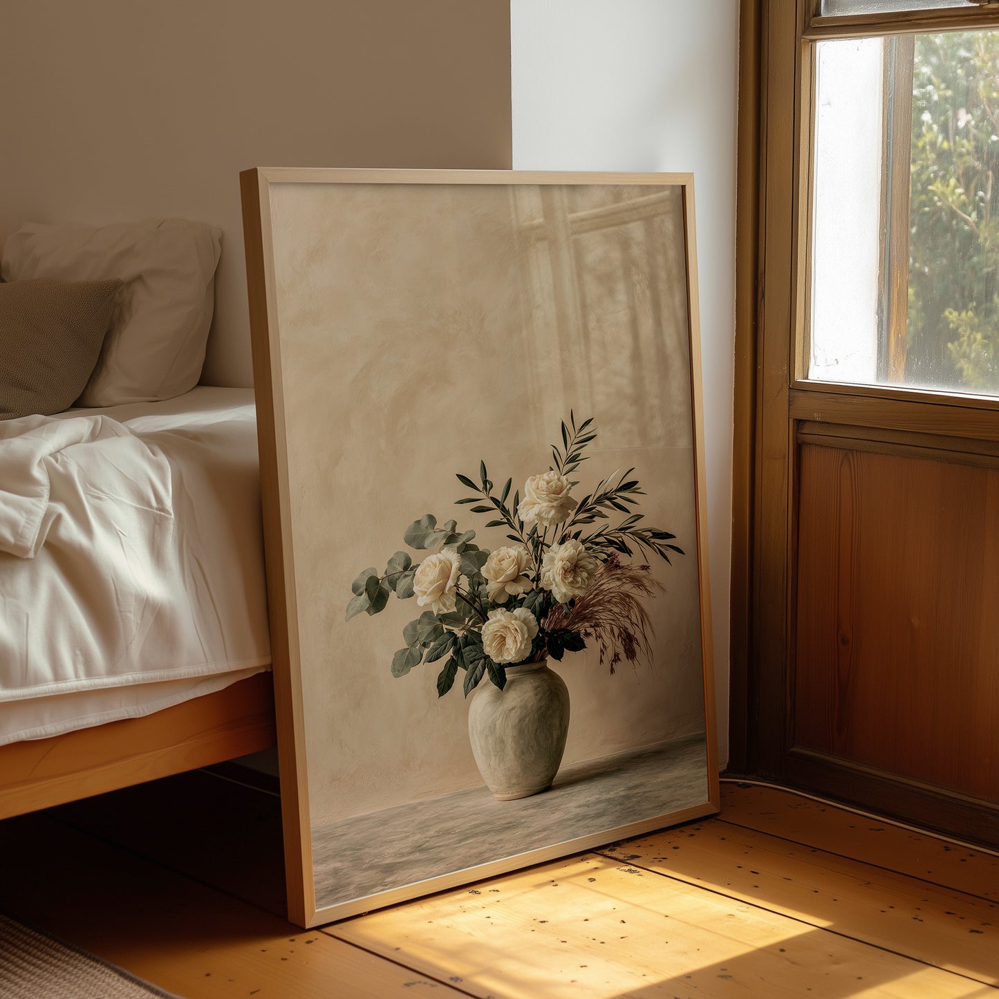 Ivory Roses, Upright & Serene