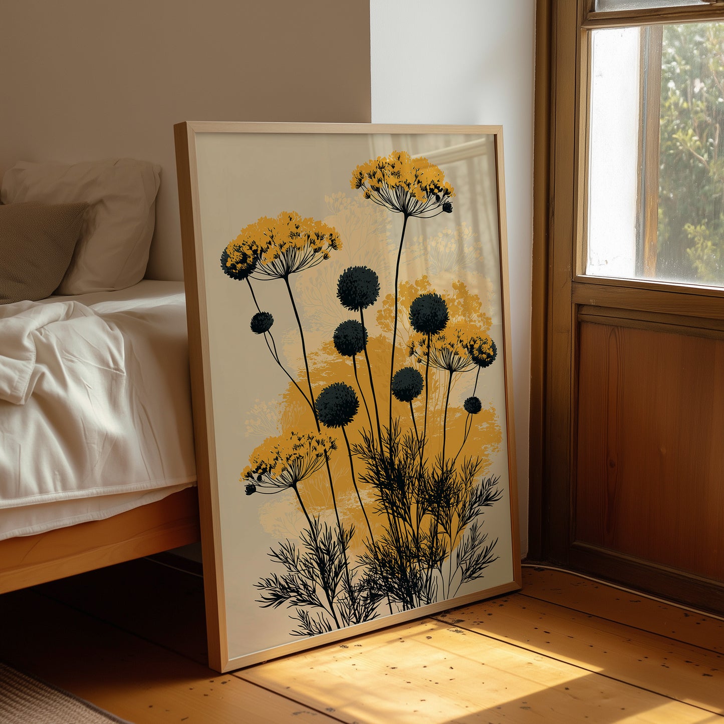 Yarrow and Allium in Gold