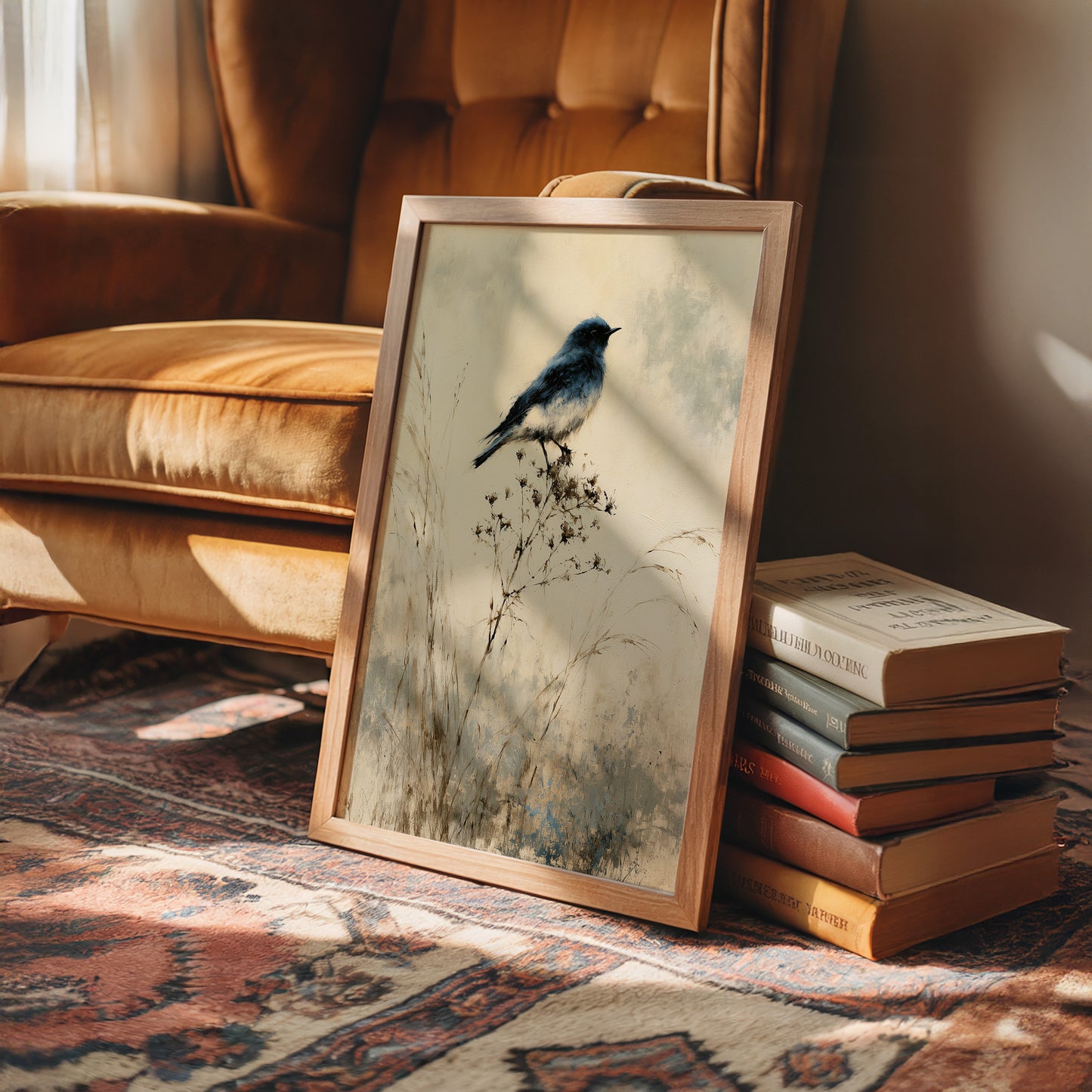 Bluebird on a Winter Branch