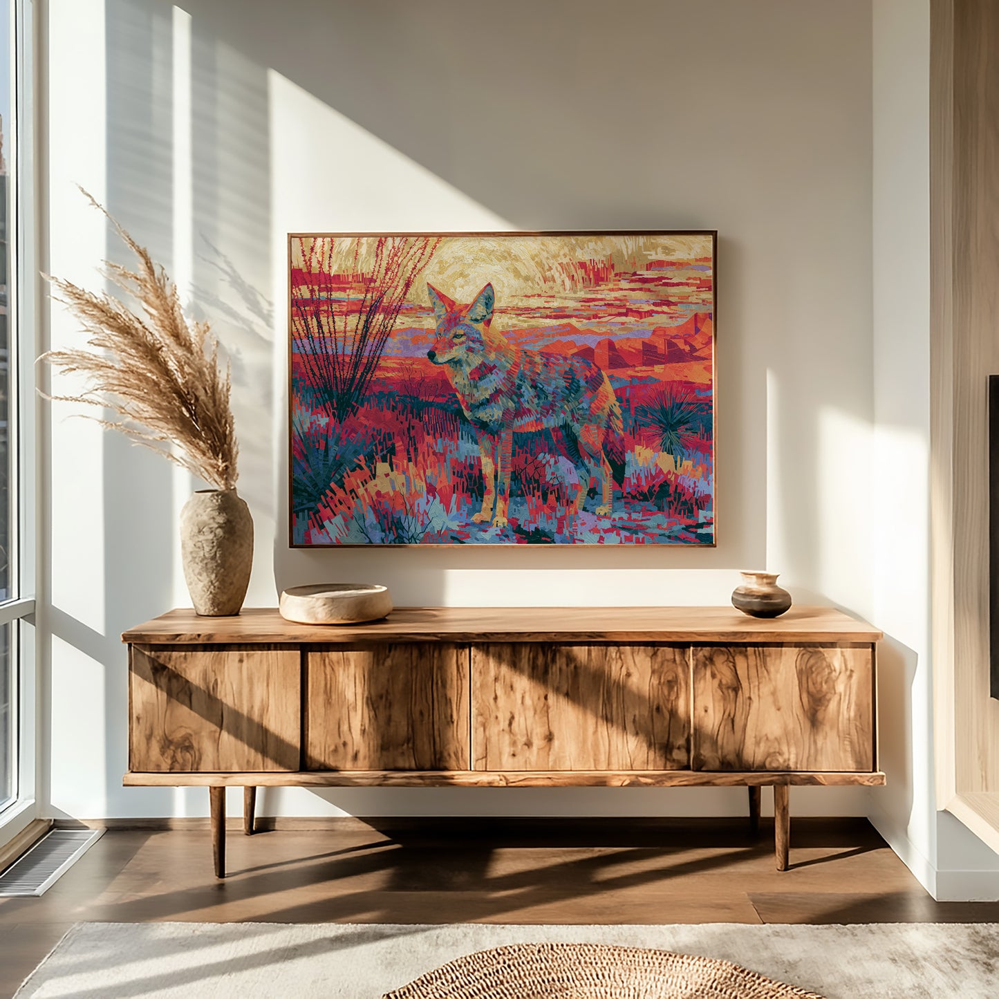 Coyote at Sundown, Fauvist Desert