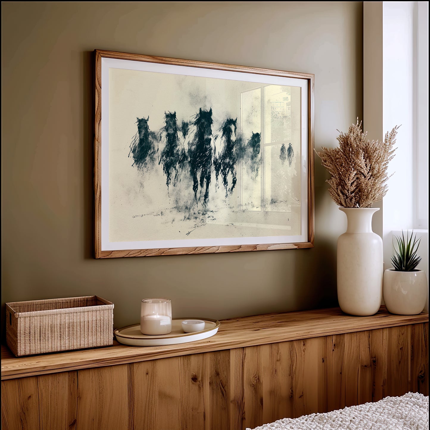 Herd Emerging From the Dust