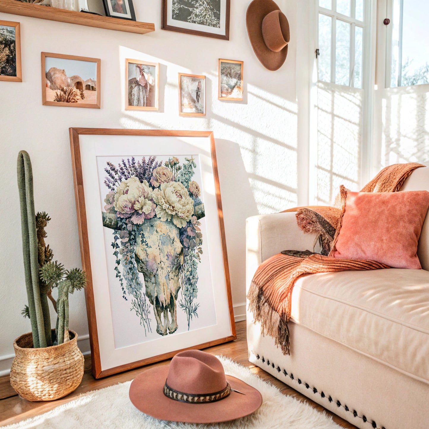 Skull Softened by Peonies