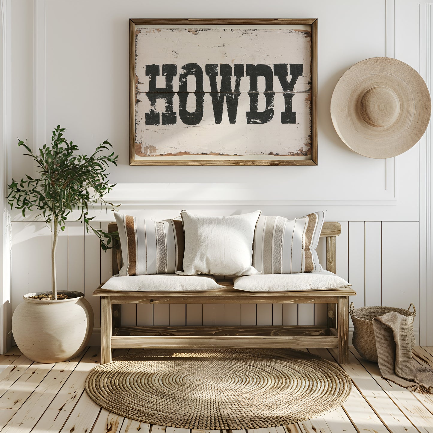 Howdy, Weathered Sign