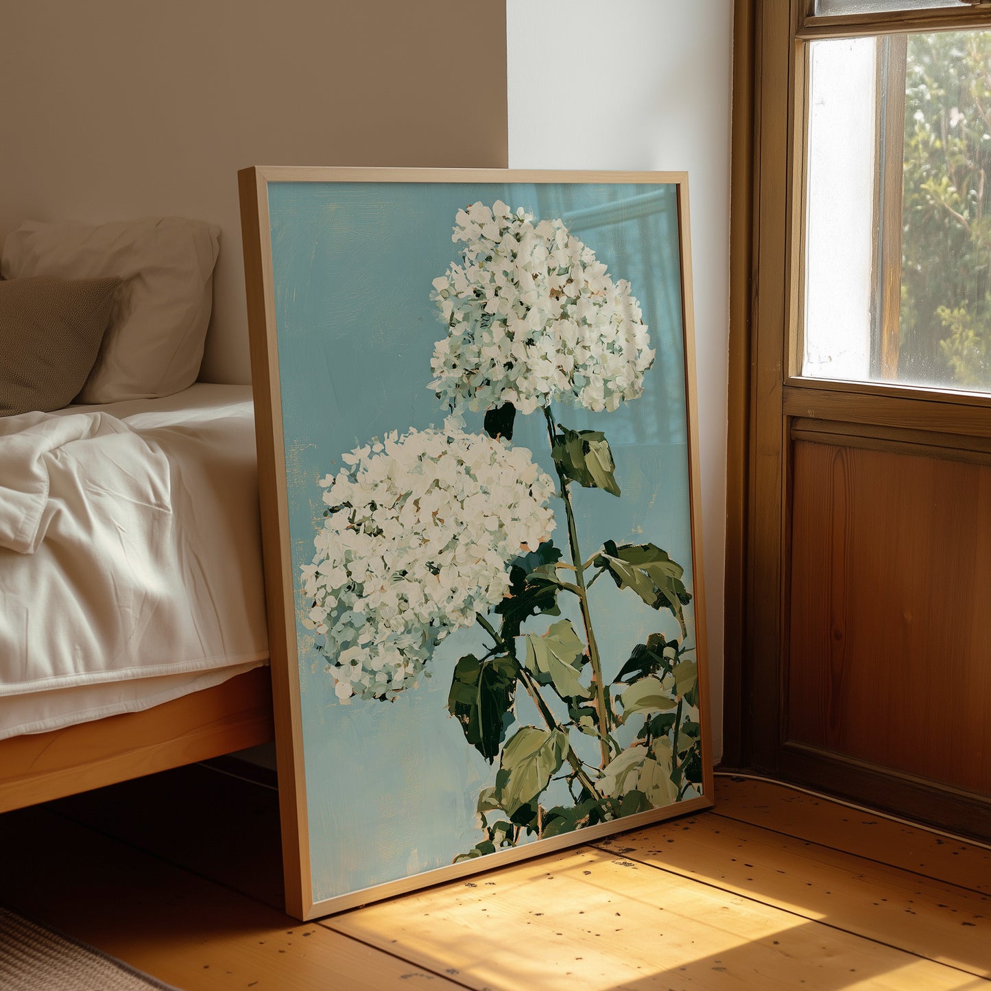 White Hydrangea Sky Bloom