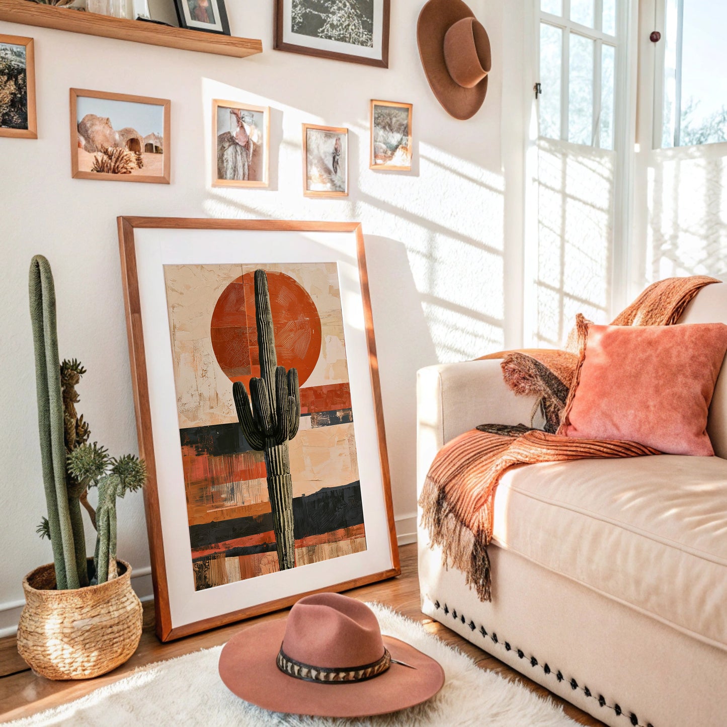 Textured Saguaro Sun Collage