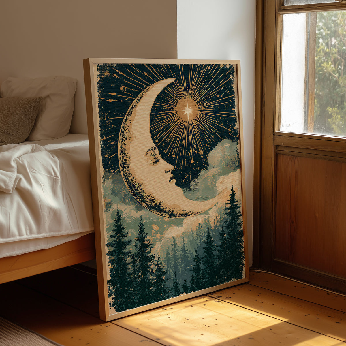 Crescent Moon and the Radiant Star