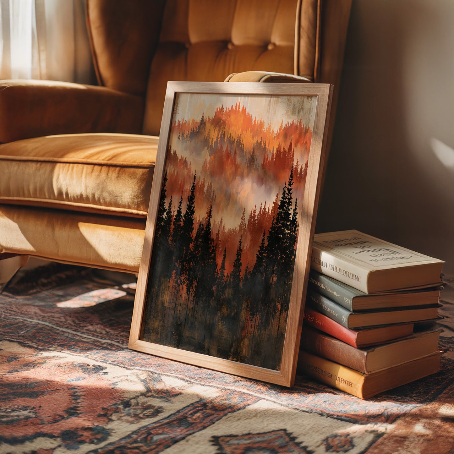 Layers of Autumn Pines