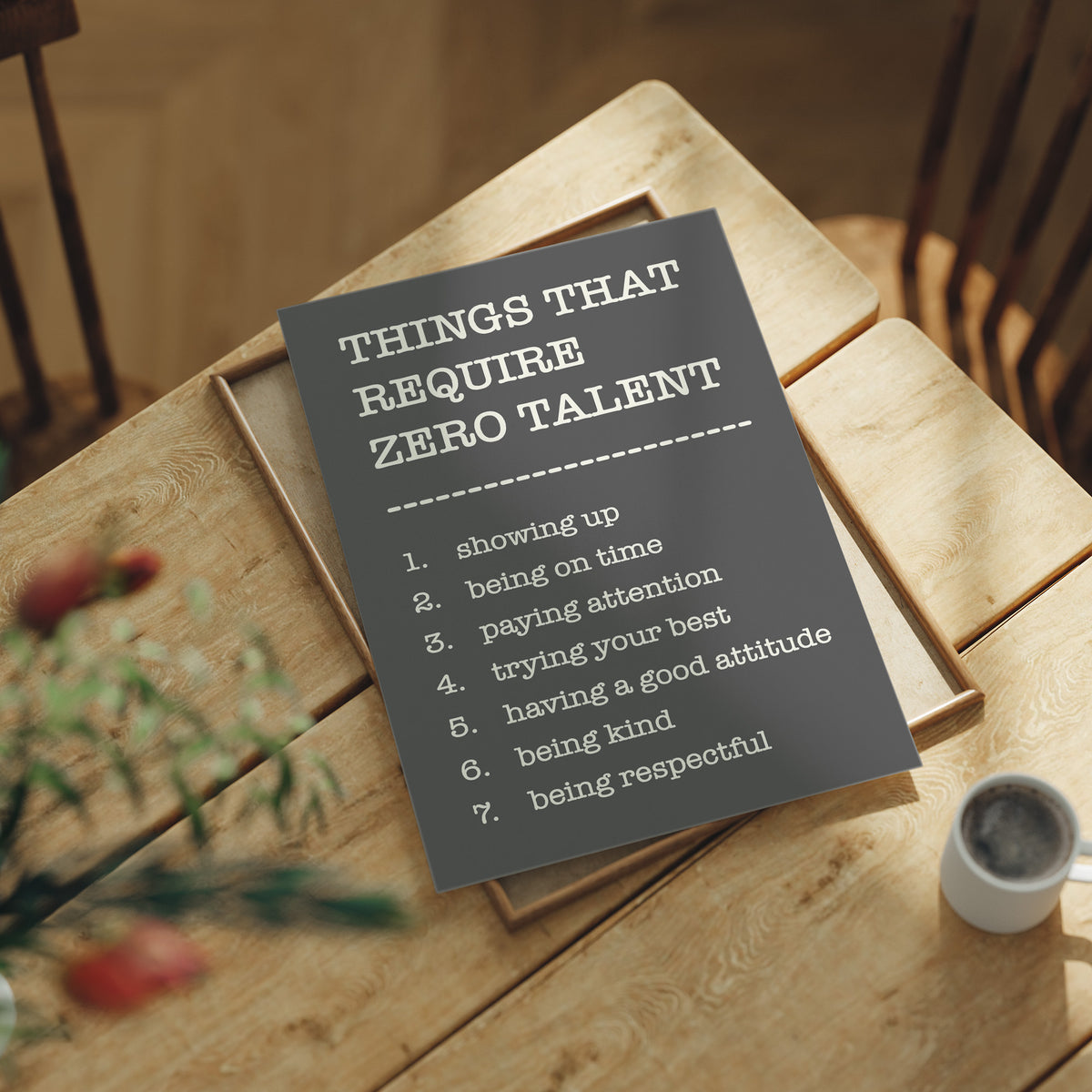 Things That Require Zero Talent, Gray Serif