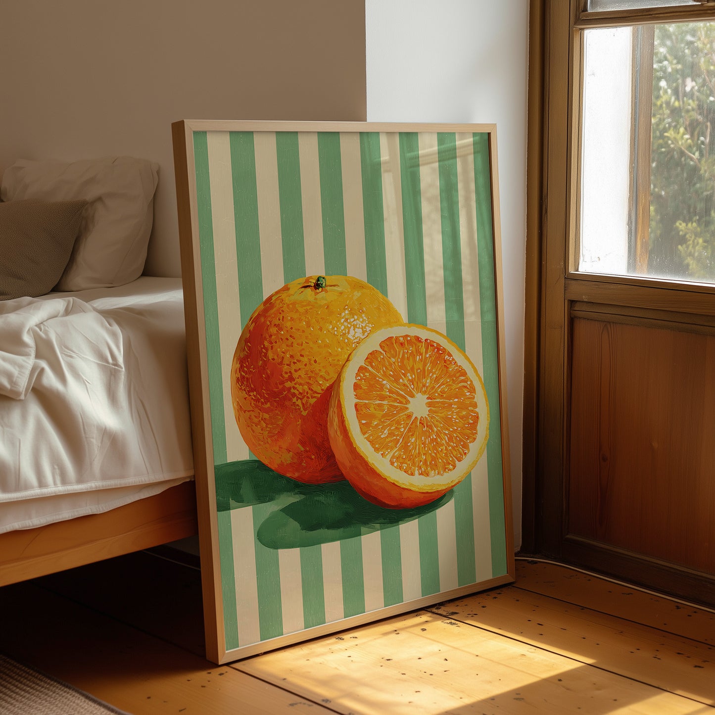 Citrus Glow in Mint Stripes