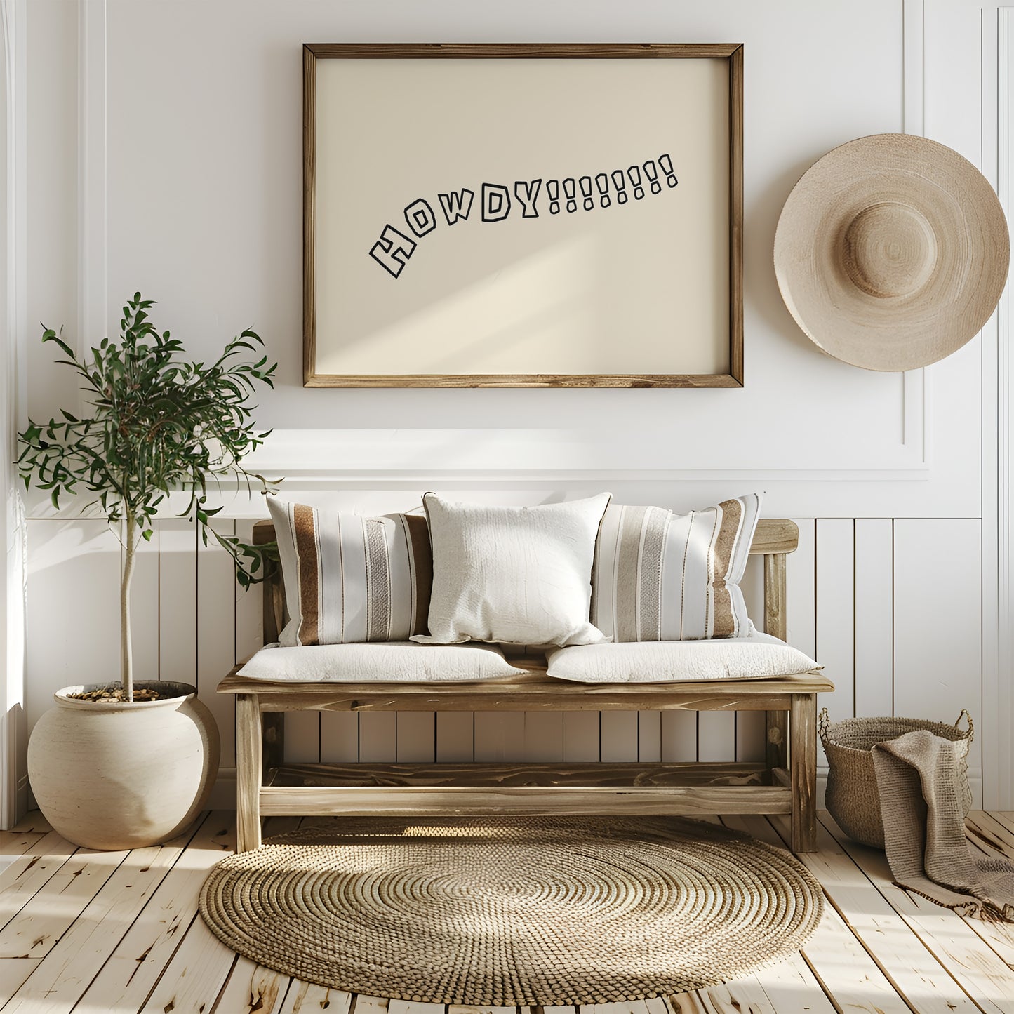 Howdy Western Typography Wall Art