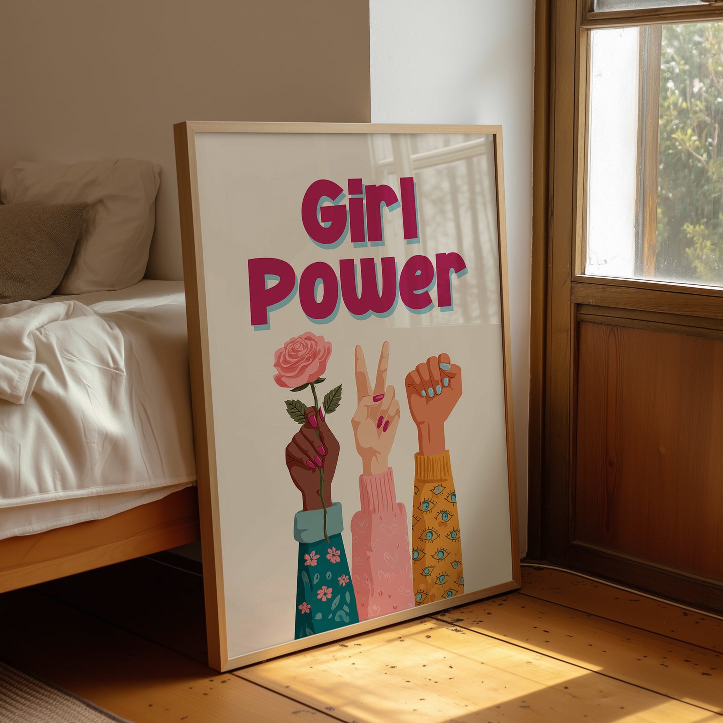 Girl Power Feminist Illustration Quote Print