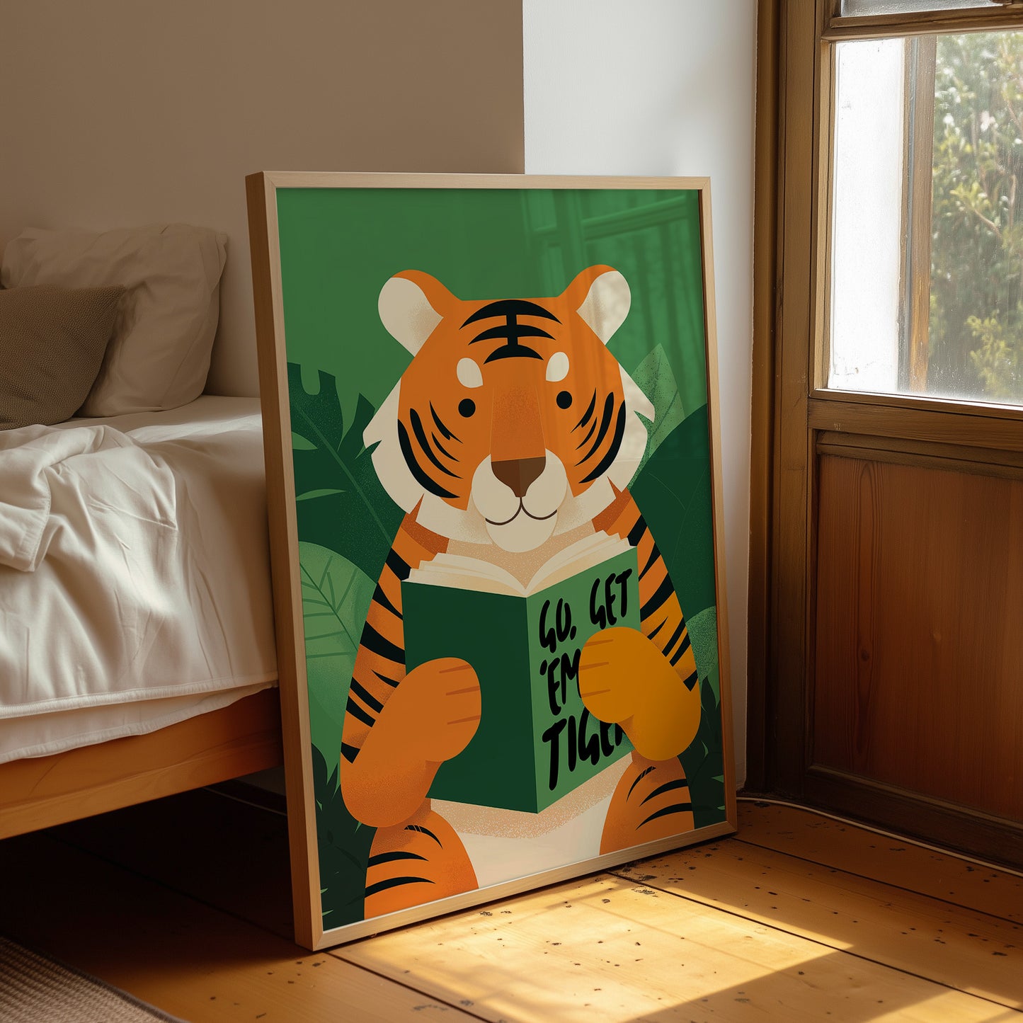 Go Get ’Em Tiger Motivational Kids Wall Art