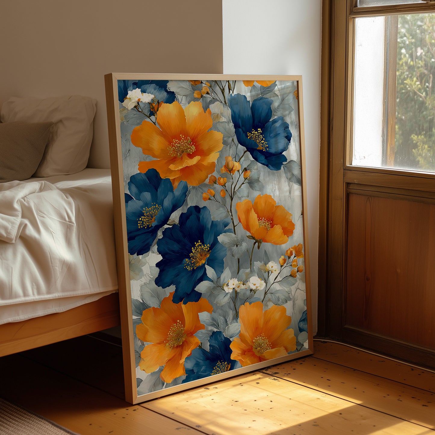 Navy Meets Orange at Full Bloom