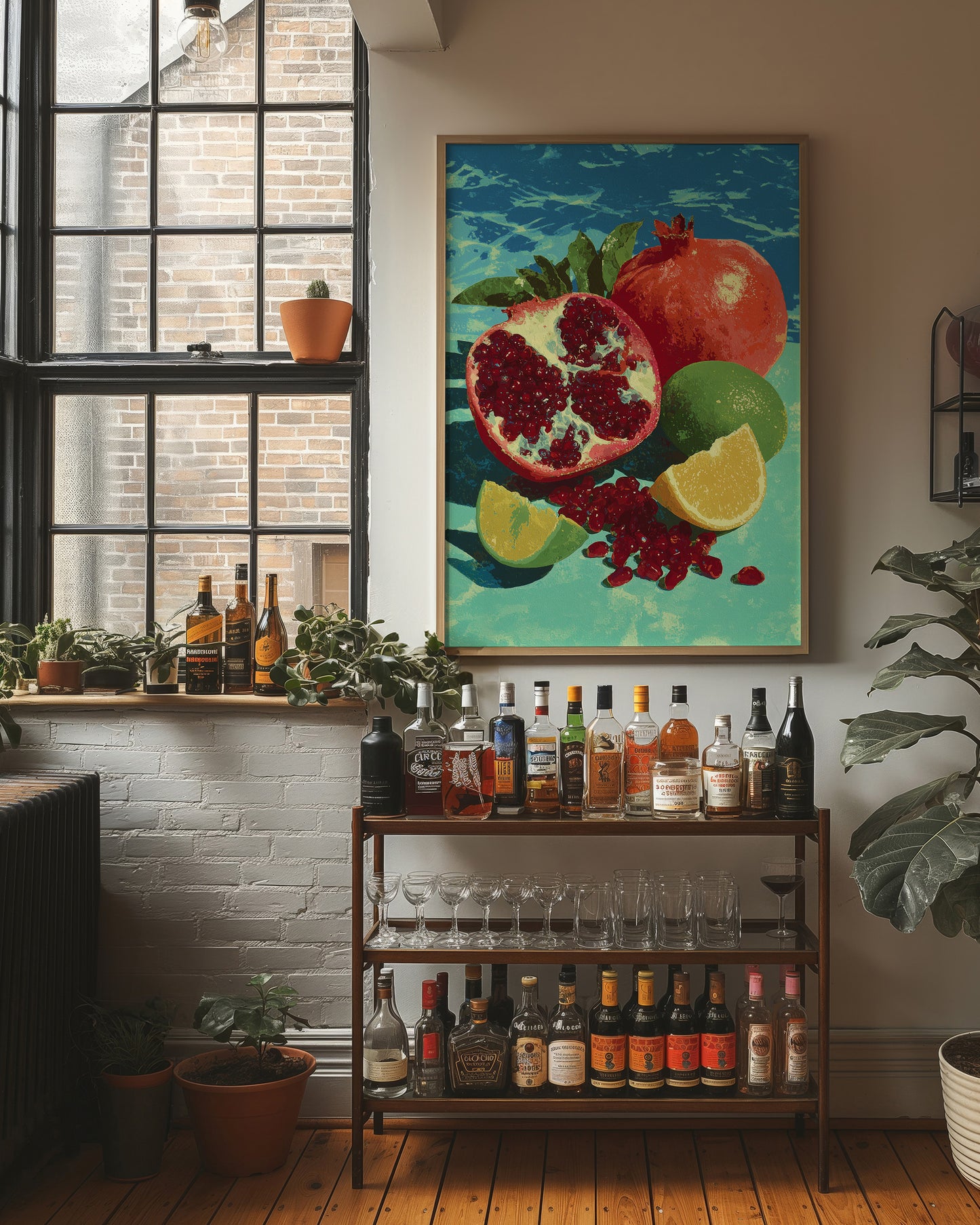 Pomegranate on Turquoise Tide