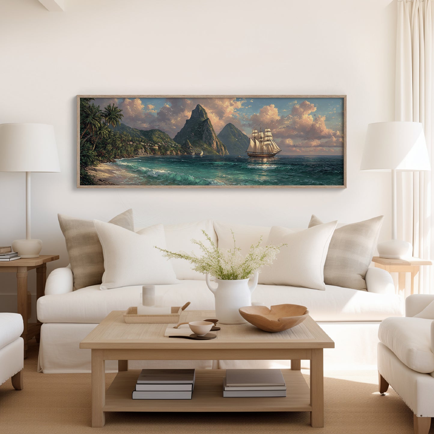 Sails Beneath Emerald Peaks