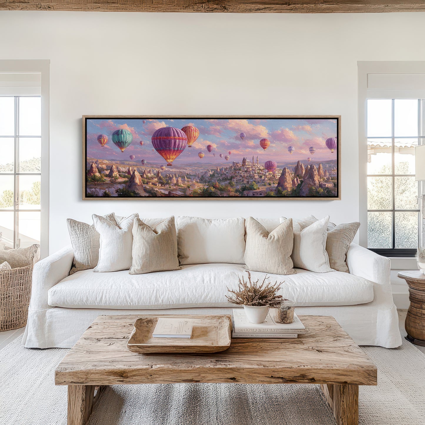 Balloons Rising Over Stone Valleys