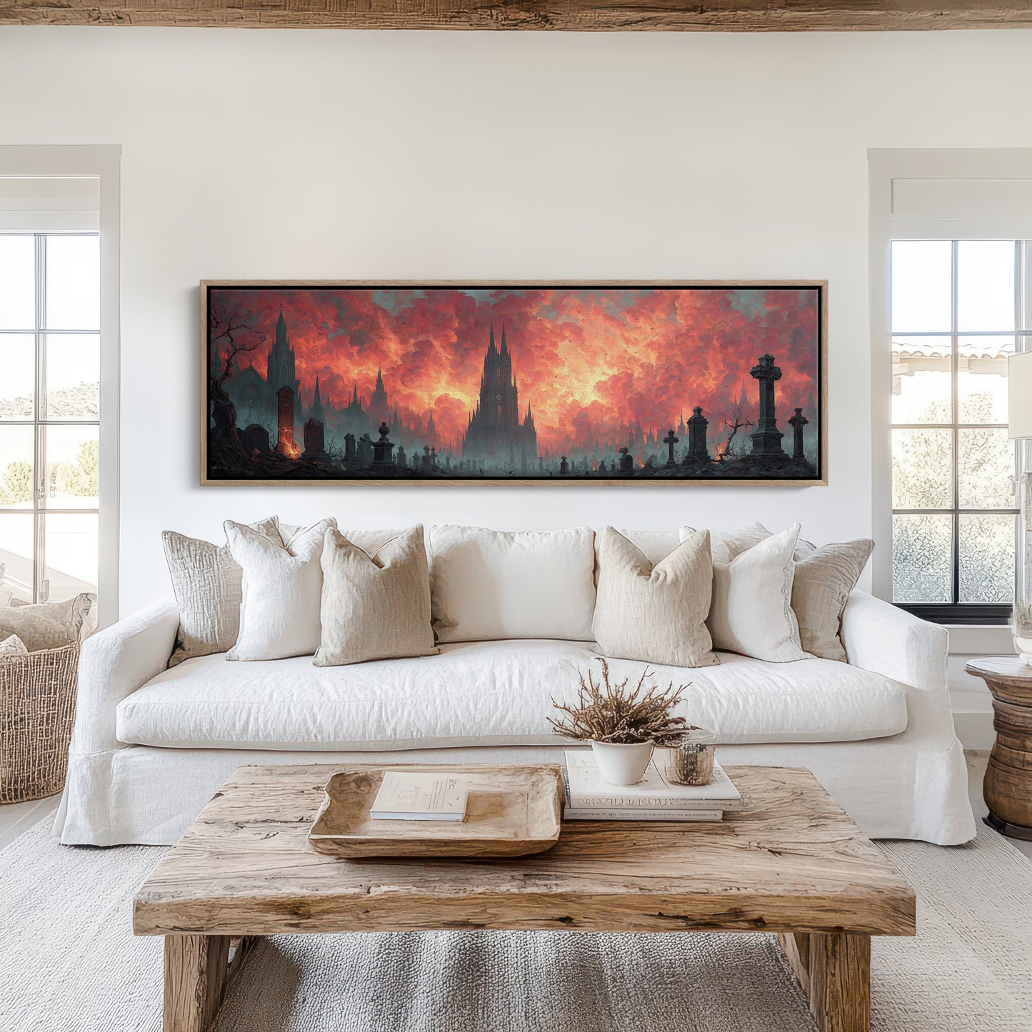 Cathedral Beneath a Burning Sky