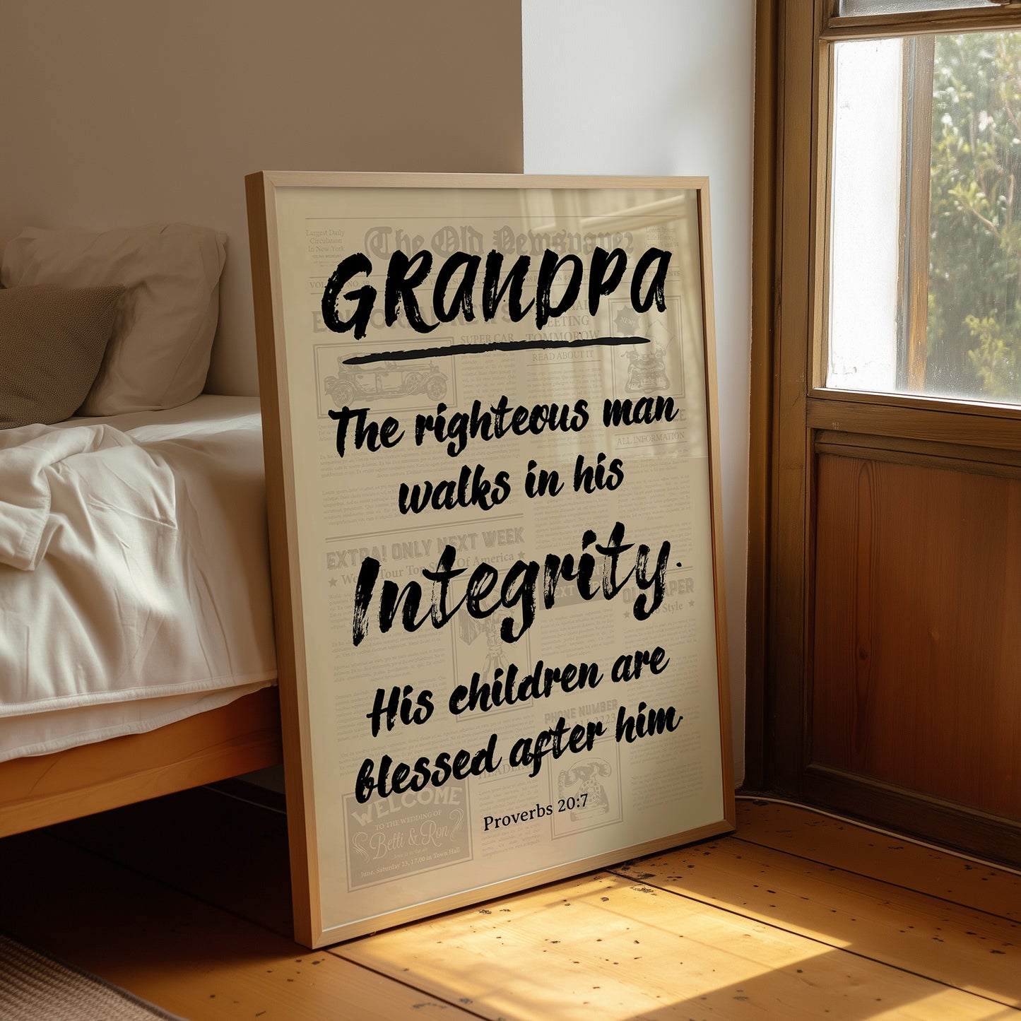 Grandpa, His Children Are Blessed — Newsprint