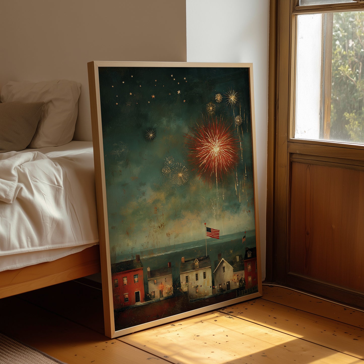 Smoke and Stars Over the Harbor