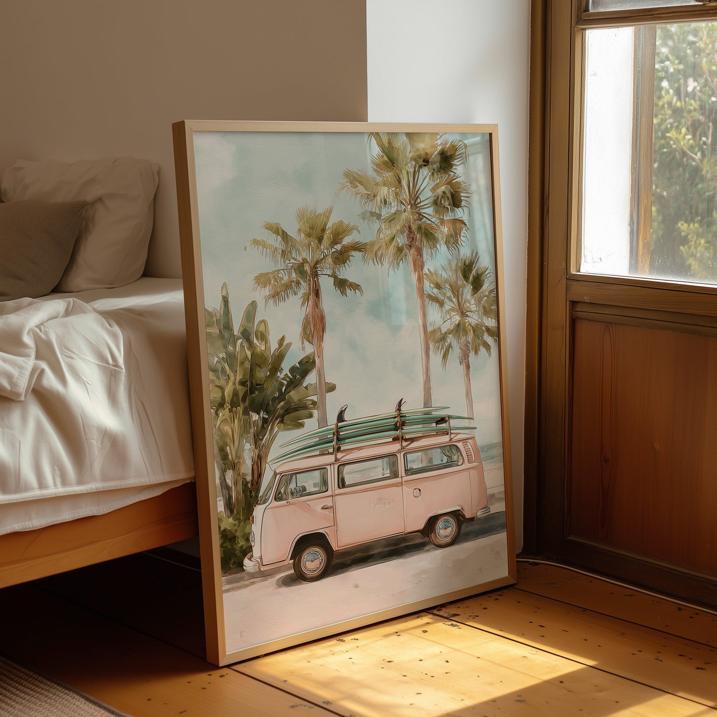 Parked Between Palm Trees
