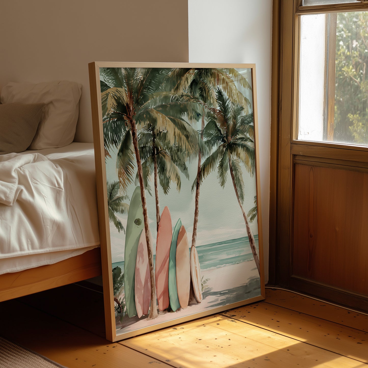 Boards Resting Under Palms